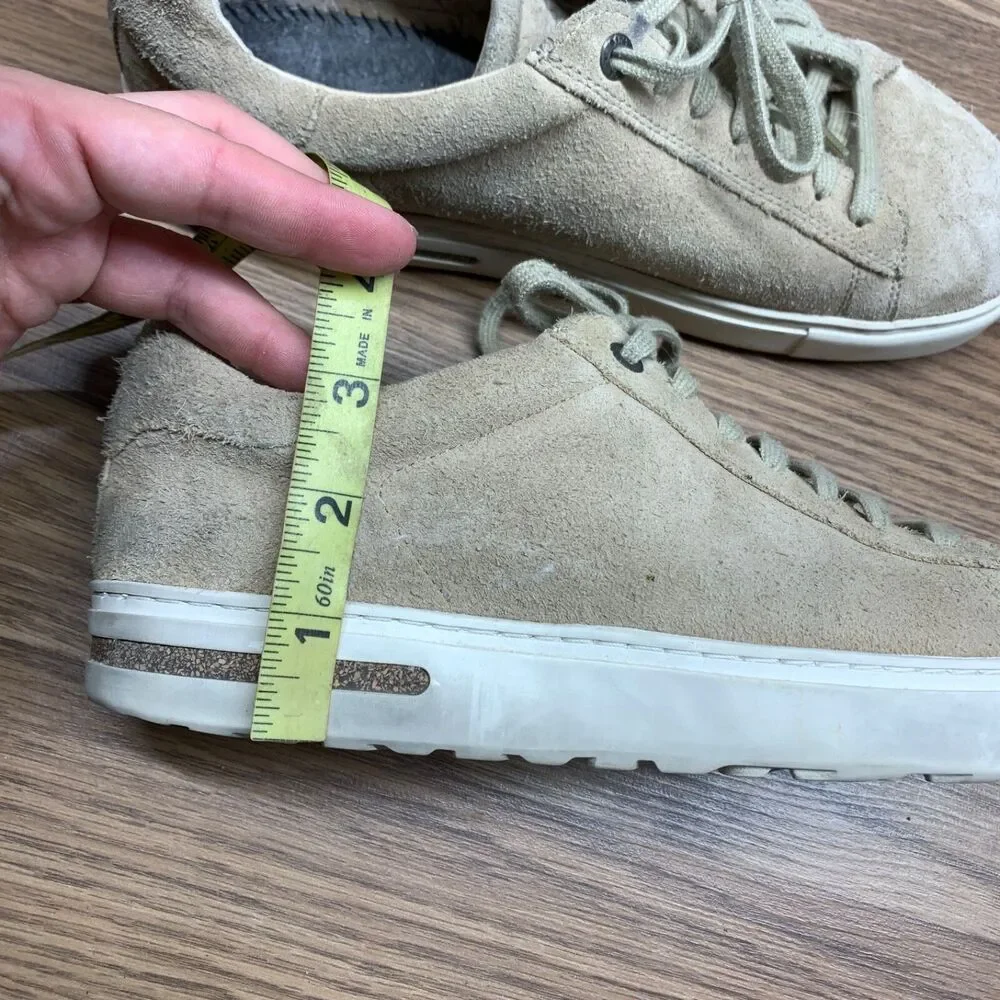 Birkenstock‎ Womens BEND LOW Beige Suede Leather Comfort Sneakers 40